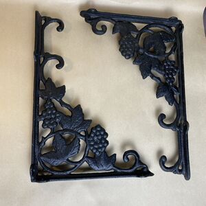 Vintage 2 Cast Iron Brackets Grapevine Shelf Brackets Plant Hangers Never Used